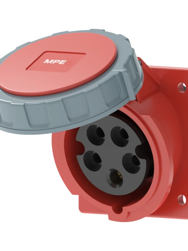 Ổ cắm gắn âm mặt nghiêng kín nước 16A 3P+N+E(6h) IP67 MPE MPN2-4152