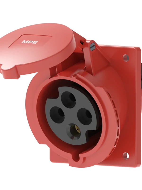 Ổ cắm gắn âm mặt nghiêng 32A 3P+E(6h) IP44 MPE MPN2-424