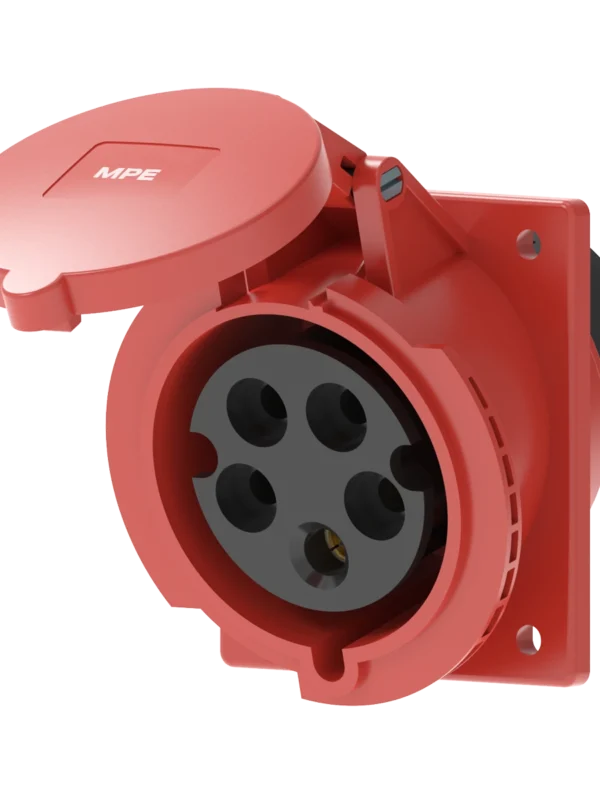 Ổ cắm gắn âm mặt nghiêng 32A 3P+N+E(6h) IP44 MPE MPN2-425