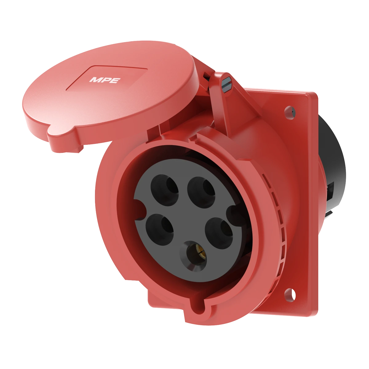 Ổ cắm gắn âm mặt nghiêng 32A 3P+N+E(6h) IP44 MPE MPN2-425