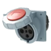 Ổ cắm gắn âm mặt nghiêng kín nước 63A 3P+E(6h) IP67 MPE MPN2-4342