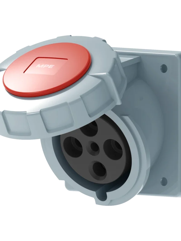 Ổ cắm gắn âm mặt nghiêng kín nước 63A 3P+E(6h) IP67 MPE MPN2-4342