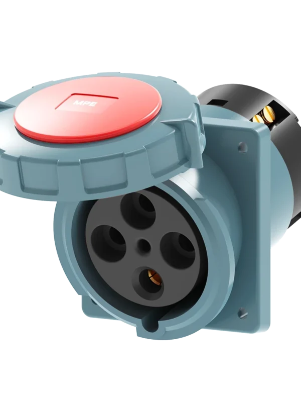 Ổ cắm gắn âm mặt nghiêng kín nước 125A 3P+E(6h) IP67 MPE MPN2-4442