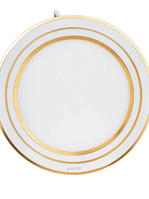 Đèn LED panel nhôm âm trần viền vàng 12W đổi màu MPE RPL-12S/3C/G