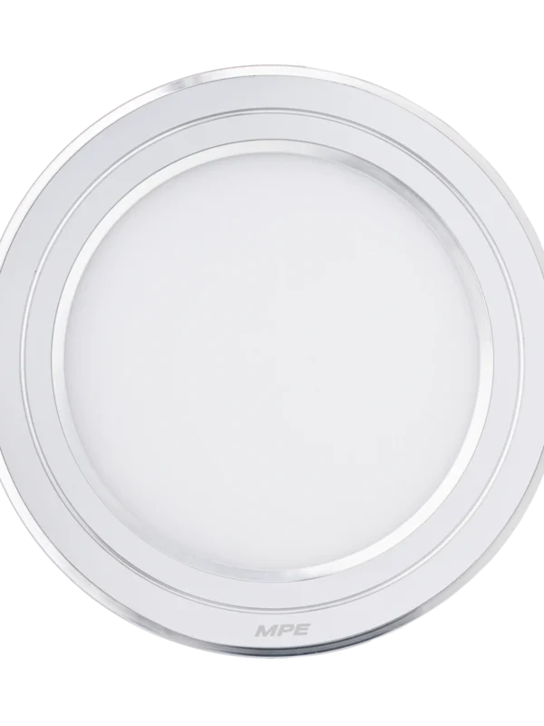 Đèn LED panel nhôm âm trần viền bạc 12W sáng trắng MPE RPL-12ST/S