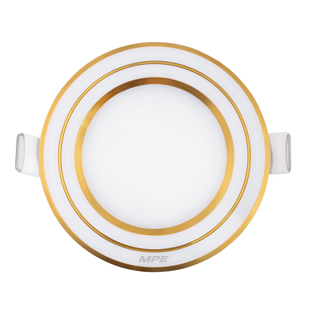 Đèn LED panel nhôm âm trần viền vàng 7W đổi màu MPE RPL-7/3C/G