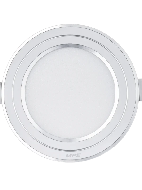 Đèn LED panel nhôm âm trần viền bạc 9W sáng trắng MPE RPL-9ST/S