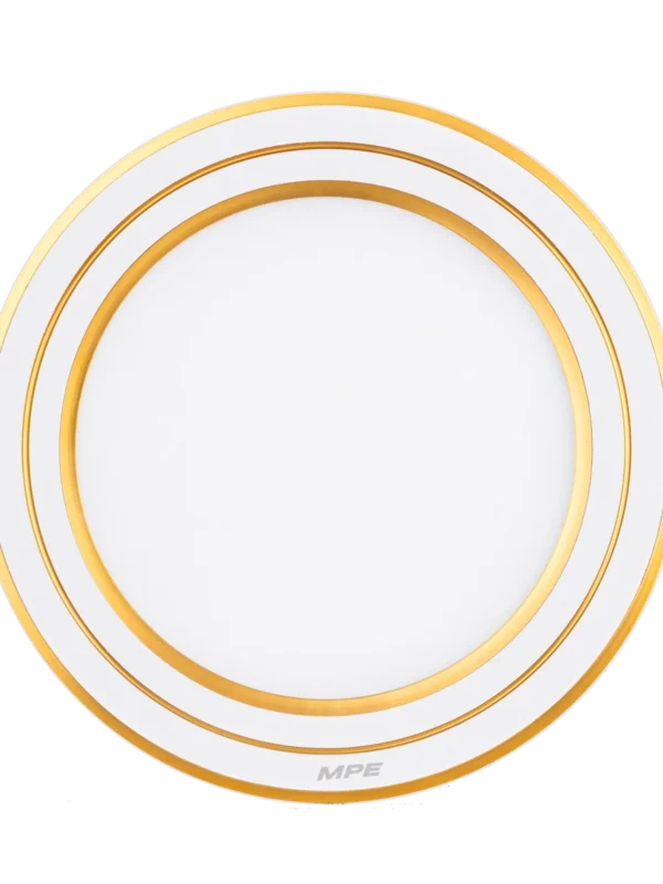 Đèn LED panel nhôm âm trần viền vàng 9W đổi màu MPE RPL-9/3C/G