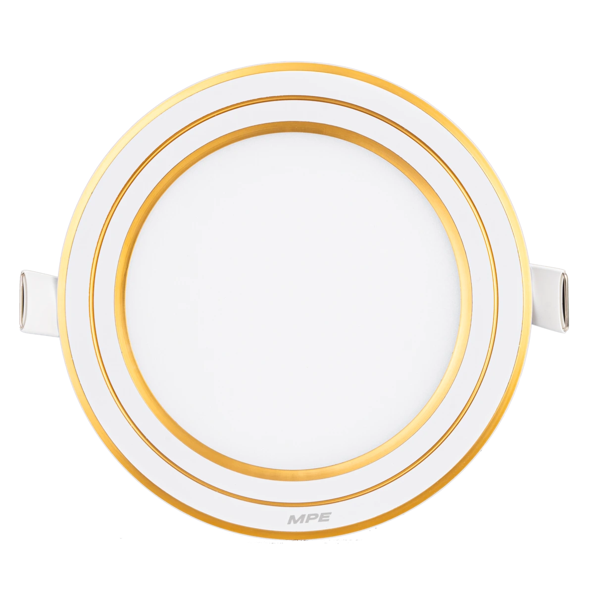 Đèn LED panel nhôm âm trần viền vàng 9W đổi màu MPE RPL-9/3C/G