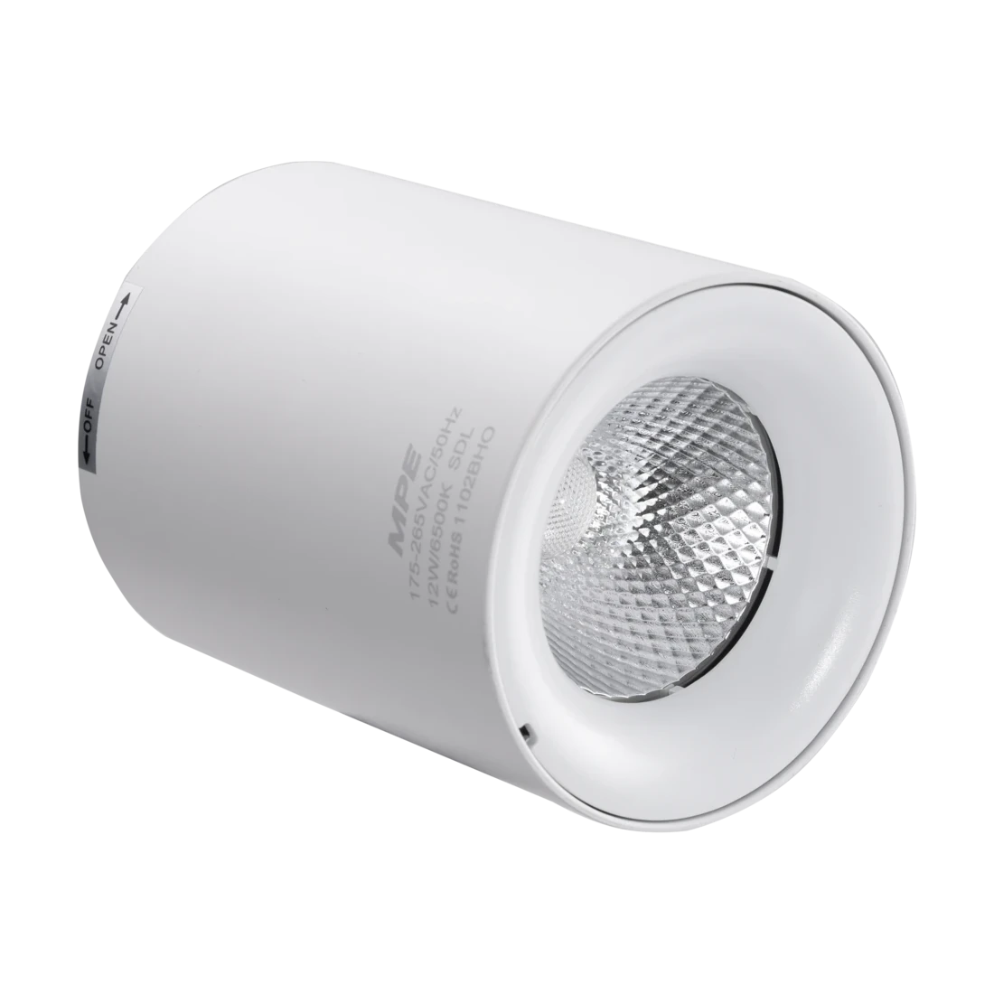 Đèn LED lon chiếu điểm gắn nổi 12W sáng vàng MPE SDL-12V