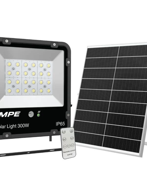 Đèn LED pha năng lượng mặt trời 300W sáng trắng, tấm pin 40Wp MPE SFLD2-300T