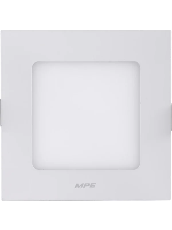Đèn LED panel nhôm âm trần vuông 6W sáng vàng MPE SPL-6V