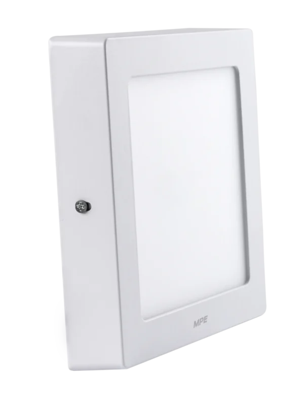 Đèn LED panel nhôm vỏ trắng gắn nổi 12W sáng vàng MPE SSPL-12V