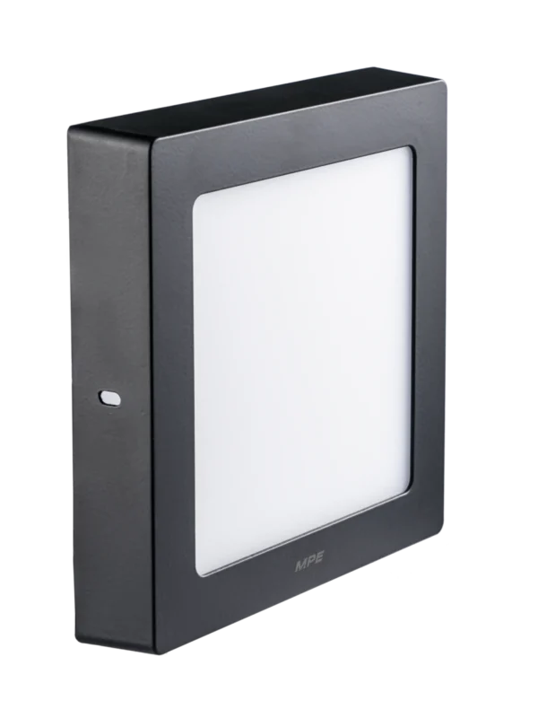 Đèn LED panel nhôm vỏ đen gắn nổi 12W sáng trắng MPE SSPLB-12T